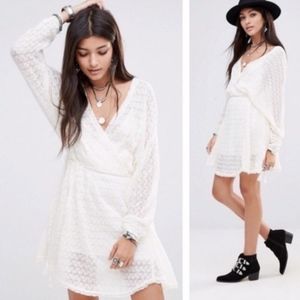 Free People Snug Bug Faux Wrap Dolman Dress
